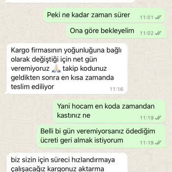 Ege Tepe Kargom 25 Gündür Gelmiyor