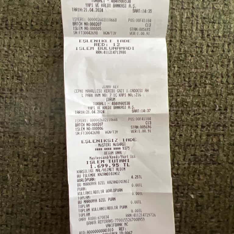 Jimmy Key İadenin Hesaba Geçmemesi