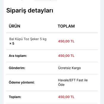 Güne Kadar Halen Teslim Edilmeyen Bal Küpü Kristal Toz Şeker Siparişim