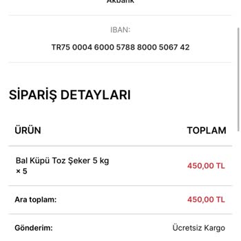 Güne Kadar Halen Teslim Edilmeyen Bal Küpü Kristal Toz Şeker Siparişim