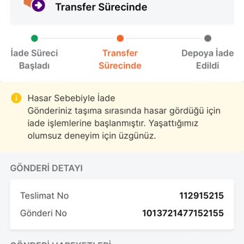 Trendyol Hasar İadesi Yapılmıyor