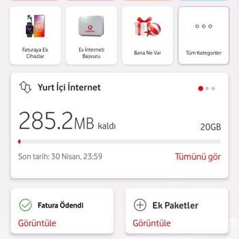 Vodafone Tarife Bitmeden Aşım Ücreti Kesintisi Yapıyor