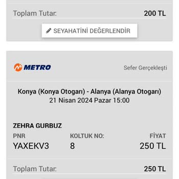 Metro Turizm Metro Seyahatimizde Arıza Ve İptal Sorunları
