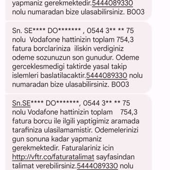 Vodafone Hatalı Fatura Kesimi Ve Fiyasko Ekibi