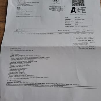 Bernardo Dan Yemek Takimi Aldım. Kırık Parça Var. Firmaya Ulaşamıyorum