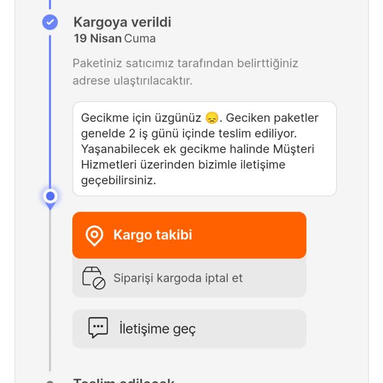 hepsiJET Teslim Edilmeyen Ürün