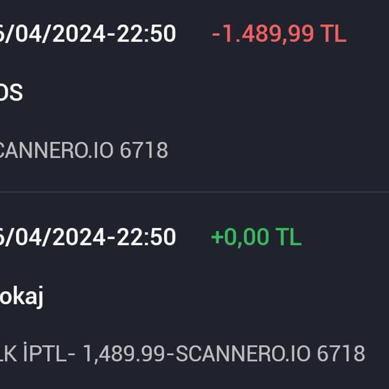 Scannero Benden Habersiz 1489 Lira Daha Çekti