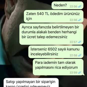 Moda Nisvan İade Kargo Ücreti Talebi