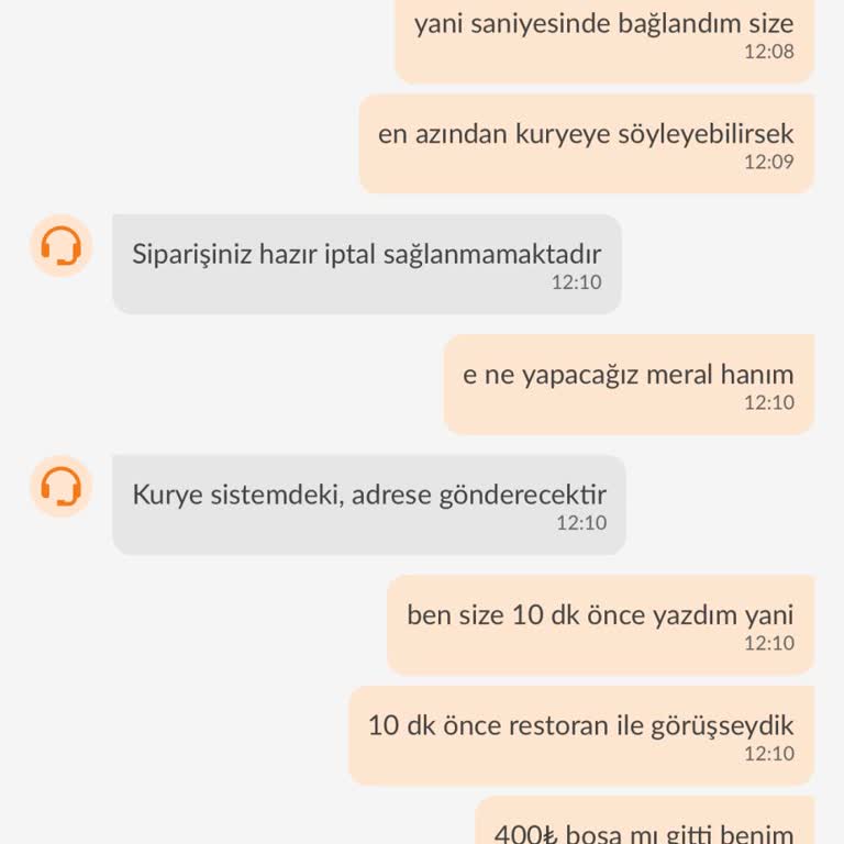 Trendyol Yemek Canlı Asistan Hatası