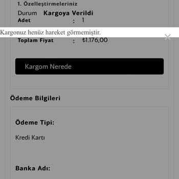 Atelier Duygu Adlı Firma Satın Aldığım Ürünü Yollamıyor