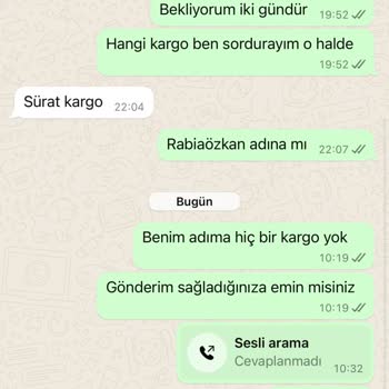 Rabia Özkan Design İnternet Sitesi Siparişimin Gönderilmemesi