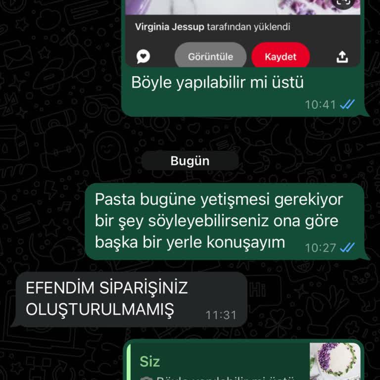 Liva Pastanesi (livashop.com) Hayal Kırıklığı Yaratan Pasta Siparişi Deneyimi