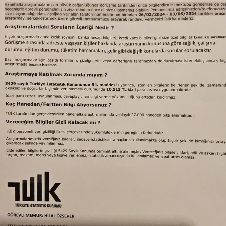Türkiye İstatistik Kurumu Tuik Anket Uygulama