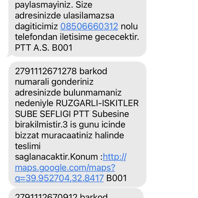 PTT Kargo Ürünü Teslim Etmiyor, Yalan Söylüyor.