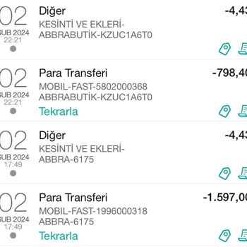 Abbra Butik Çift Harcama Mağduriyeti Ve İade Talebi