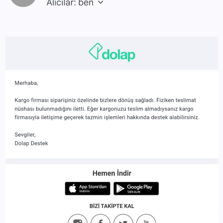 Dolap Teslim Edilmeyen Ürün Tutarını İade Etmiyor.