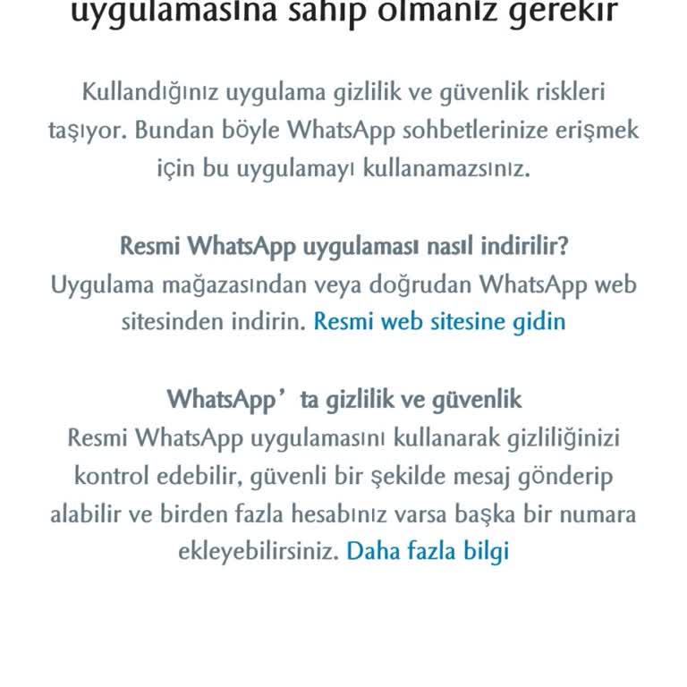 WhatsApp'a Giriş Yapamıyorum