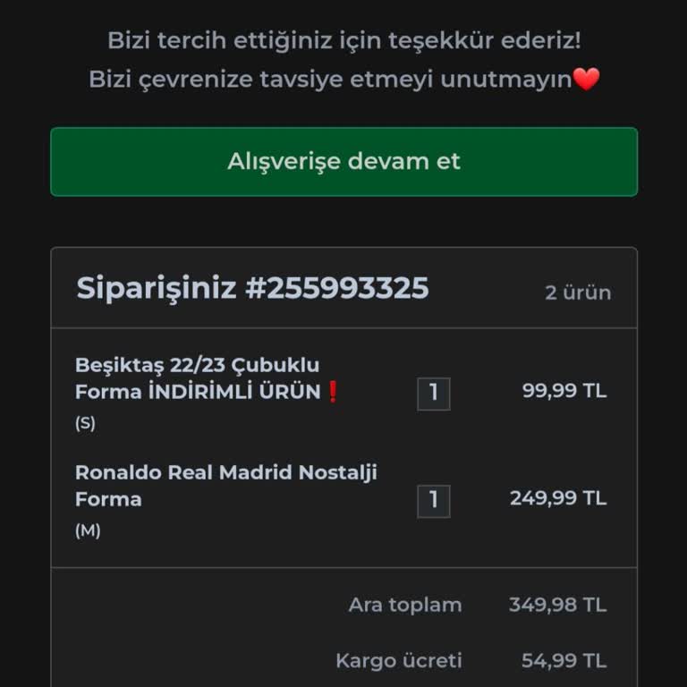 Forma Mağaza (Instagram: forma.magaza) Ürünüm Elime Ulaşmadı