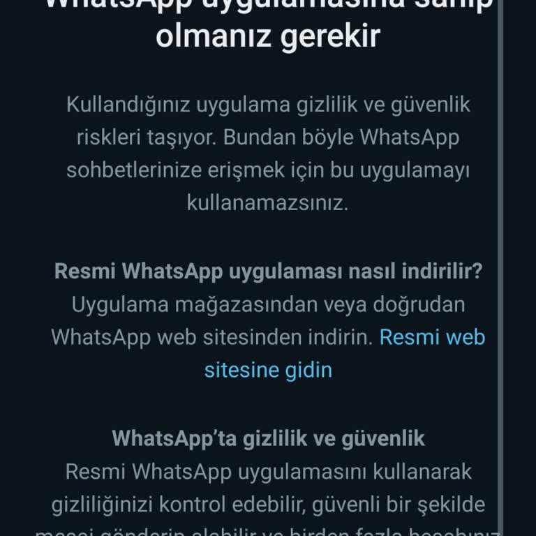WhatsApp Giriş Yapamıyorum Yardım İstiyorum