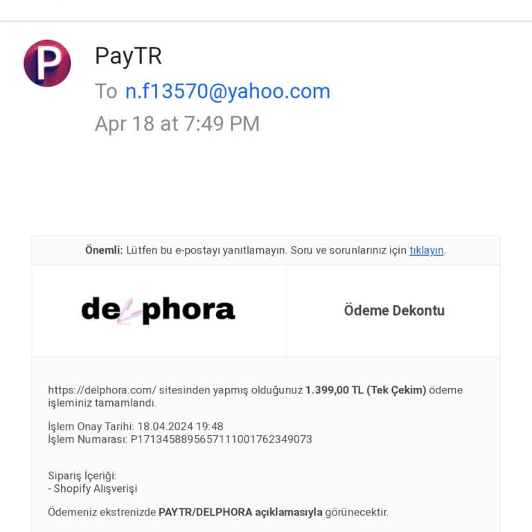 Delphora Siparişimde Yaşanan Gecikme Ve İletişimsizlik