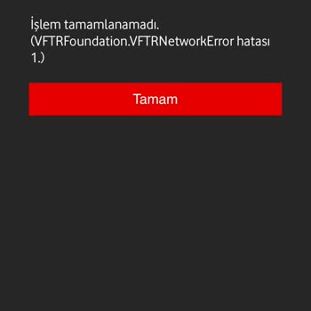 Vodafone Mobil Ödeme Hatası