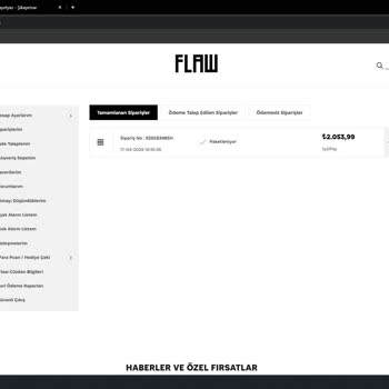 Flaw Wear Teslim Edilen Sipariş Mağduriyeti