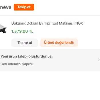 Dökümix Tost Makinesi Kusurlu Ürün