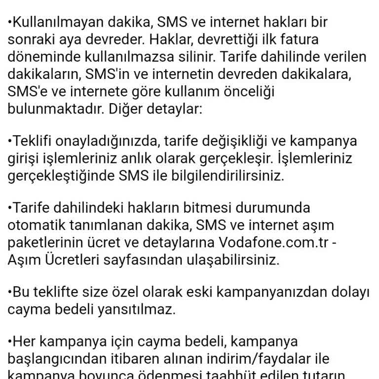 Vodafone Onayladığım Tarife Değil De Başka Bir Tarife Onaylatılmaya Çalışıldı