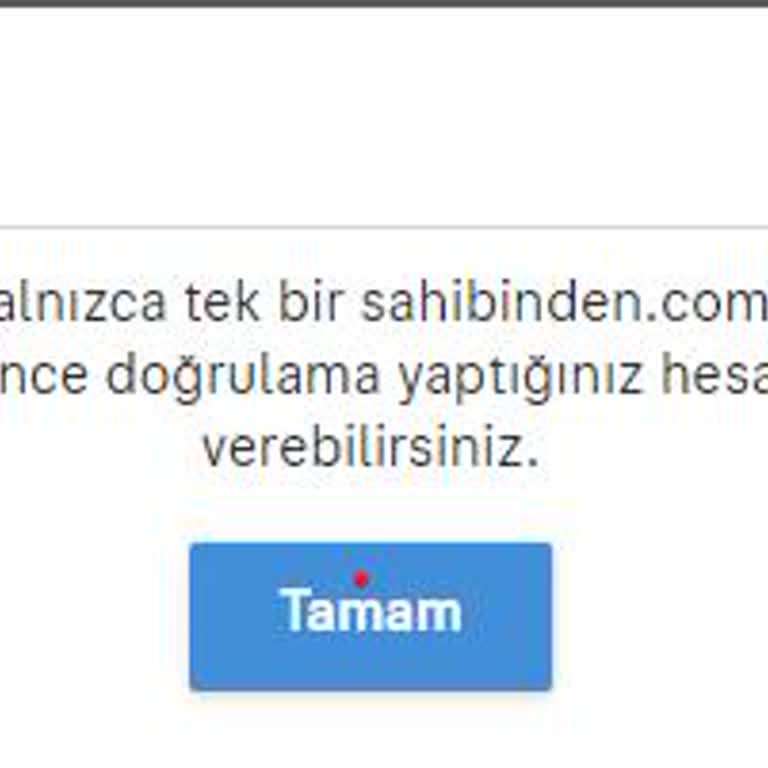 Sahibinden.com E-devlet Hesap Doğrulama Sorunu