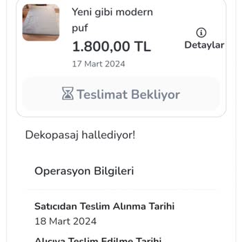 Dekopasaj Ürün Satışında Yaşanan Gecikme Ve Ödeme Sorunu