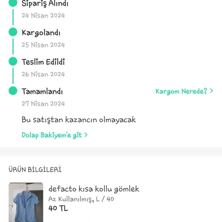 Dolap Ve PTT Kargo Ücreti