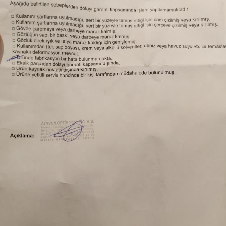 Atasun Optik/ Rayban Marka Gözlük