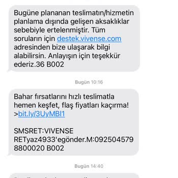 Vivense Gardırop Teslimat Sorunu
