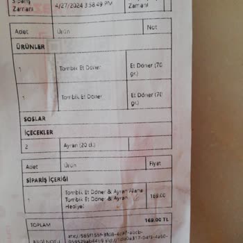 Usta Dönerci Hayal Kırıklığına Uğratan Döner Siparişi