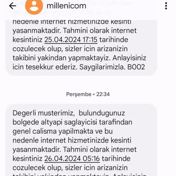 Millenicom İnternet Kesintisi Zulmü