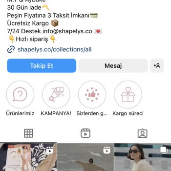Shapelys Instagram Sayfasından Verdiğim Sipariş