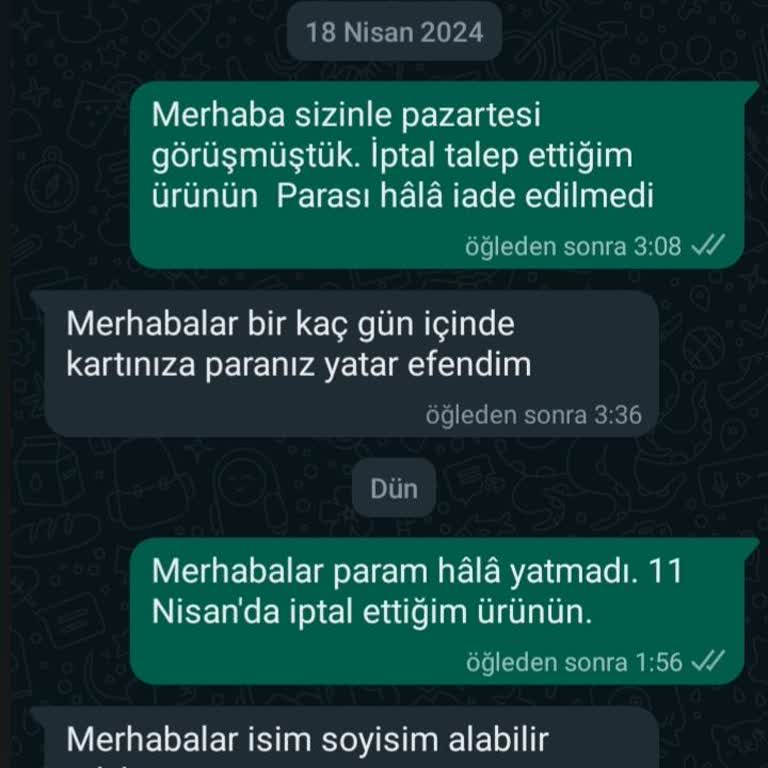 Lensfiyat.com Para İadesi Yapılmadı