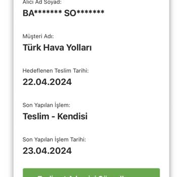 AGT Kurye Kargomu Başkasına Teslim Etti.