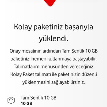 Vodafone Kolay Paket Hatası