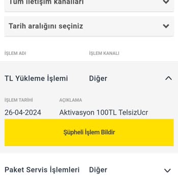 Turkcell Gereken Tl Yi Yüklememe Rağmen Talep Edilen Hediyem Gelmedi