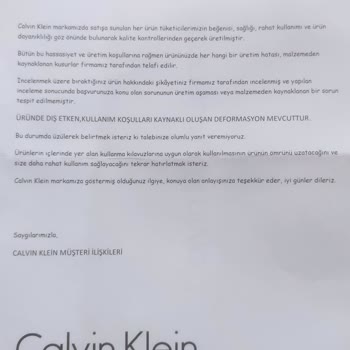Boyner & Calvin Klein Kusurlu Ürünü Tüketiciye Mal Etmesi