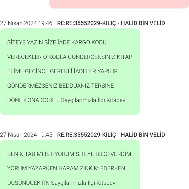 NadirKitap Nadir Kitapta İlgi Kitabevinin Terbiyesizliği