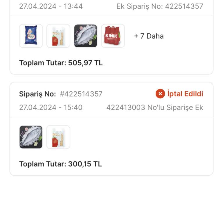 Migros Sanal Market Siparişim İptal Edildi