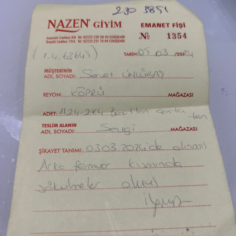 Benetton Eskişehir'de Satın Alınan Çantanın Fermuar Sorunu Ve Mağaza İlgisizliği