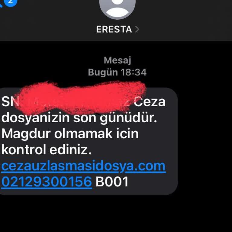 ERESTA (SMS) Erasta Hukuk Ceza Dosyası SMS