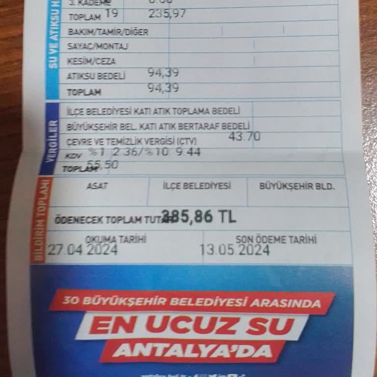 Asat En Pahalı Su Antalya'DA