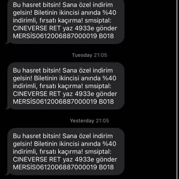 CGV Club Mesajları