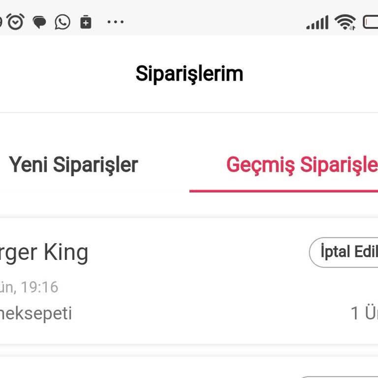 Yemeksepeti Burger King 1,5 Saat Siparişimi Getirmedi Oyaladı Sonunda İptal Etti