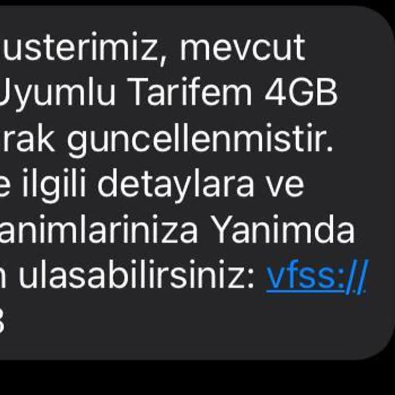 Vodafone Keyfi Bir Şekilde Bilgilendirme Yapmadan Tarifemi Değiştirdi!