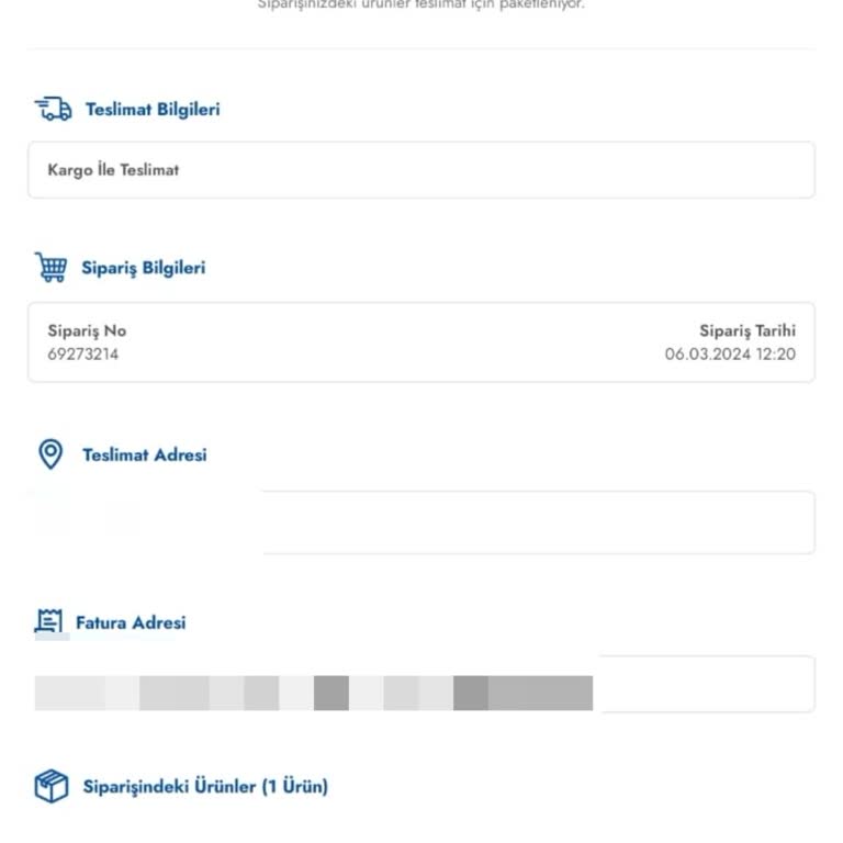Şok Marketler Şok Mobil Uygulama Üzerinden Sipariş Sonucu Ürünün Teslim Edilmemesi